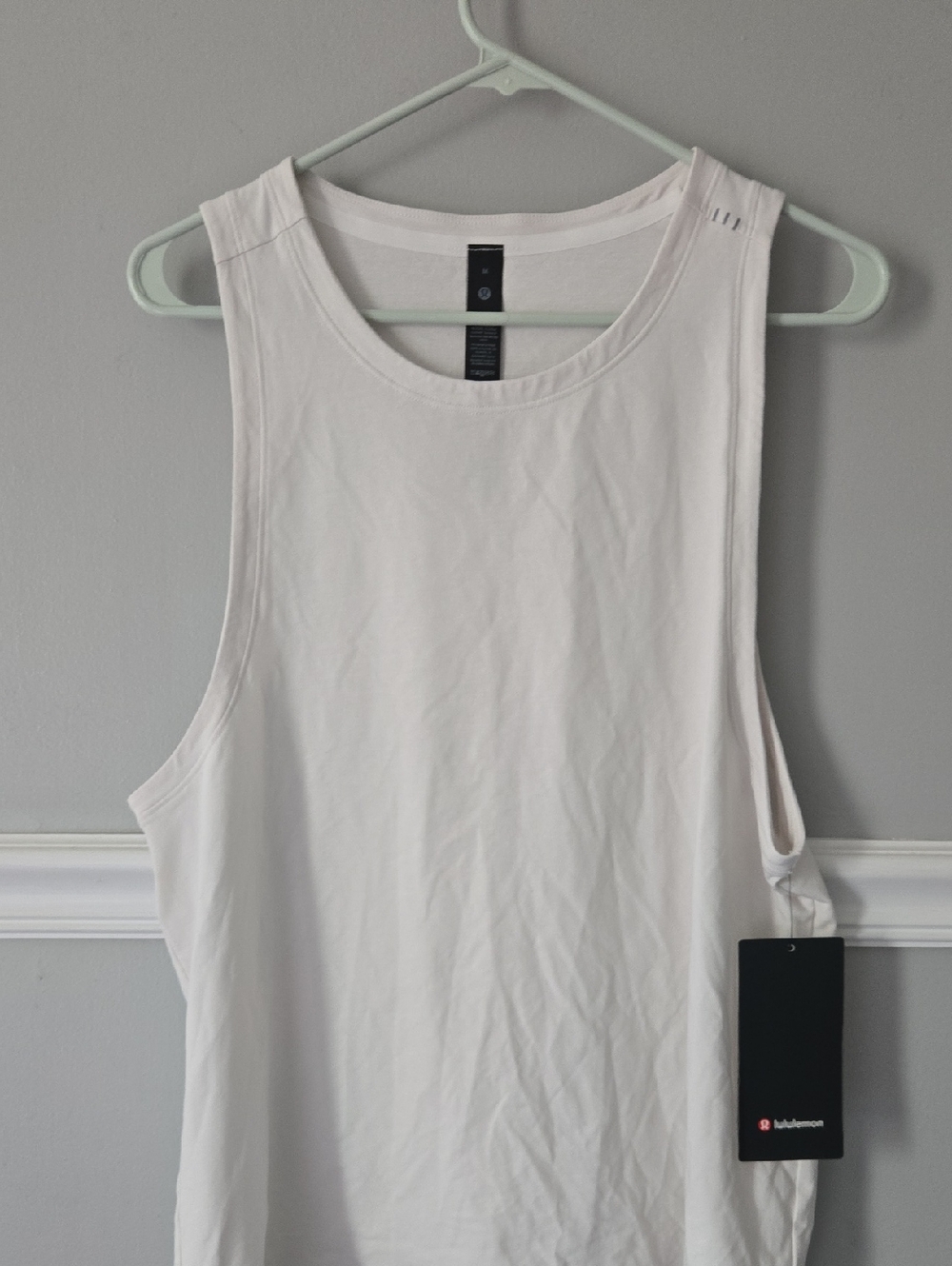 lululemon White Scoop Neck Muscle Tank